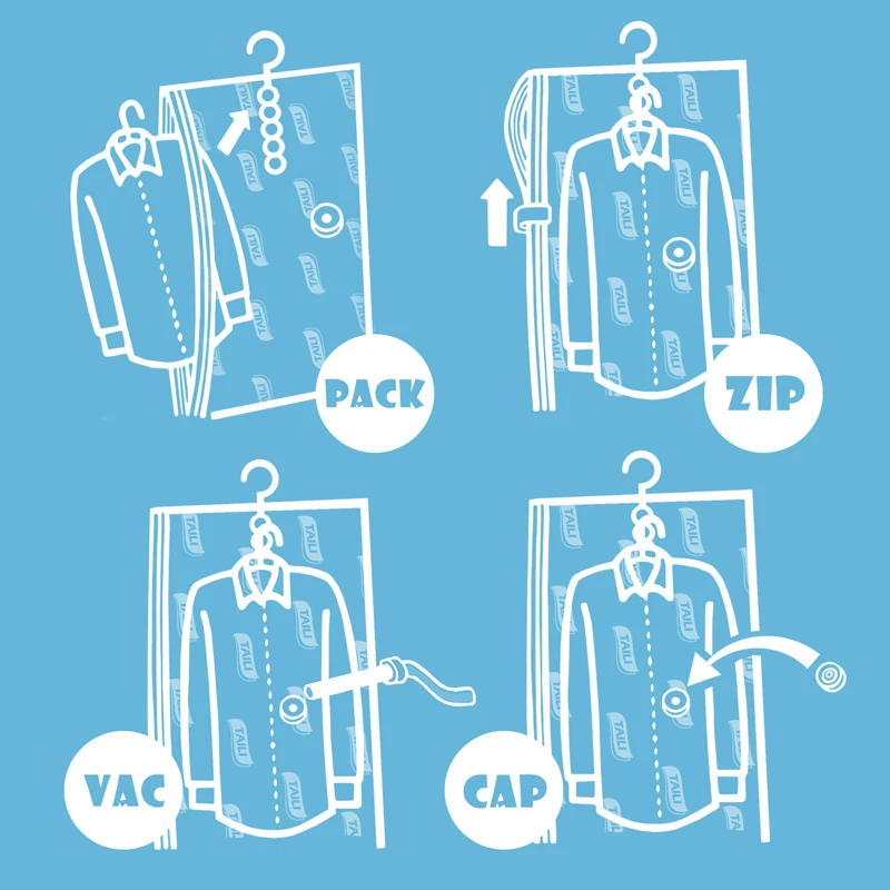 Вакуумные пакеты для одежды, подвесной шкаф для хранения, чехол для одежды, вакуумная посылка, сумка для хранения