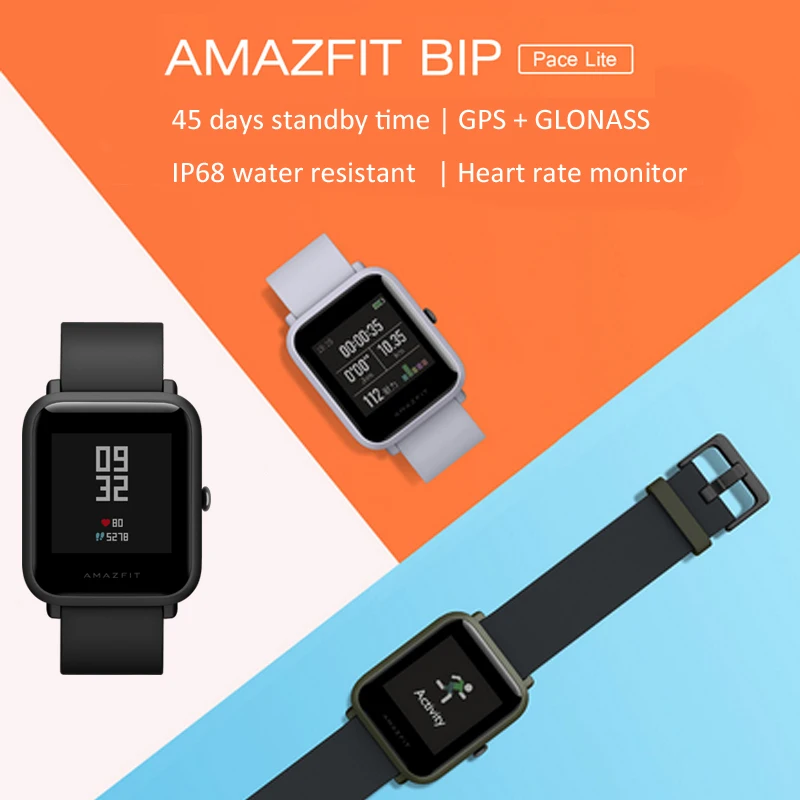  International Version Amazfit Bip Smart Watch Huami GPS Smartwatch Android iOS 45 Days Battery IP68 - 33042307159