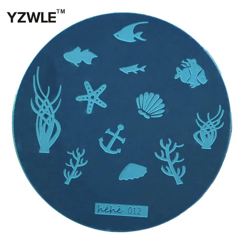 YZWLE 1 Pcs Stamping Nail Art Image Plate, 5.6cm Stainless Steel Nail