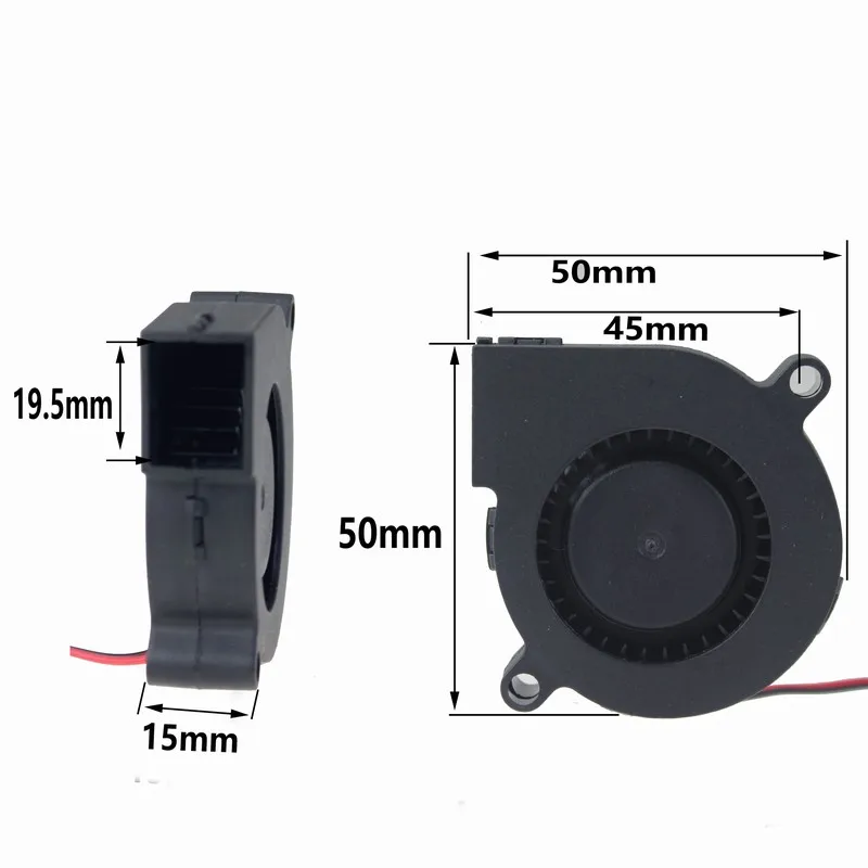 Gdstime 1 шт. DC 24 В шарикоподшипник 50 мм x 15 мм 2Pin центробежный вентилятор PC охлаждения турбо кулер 5 см 50x15 мм 5015
