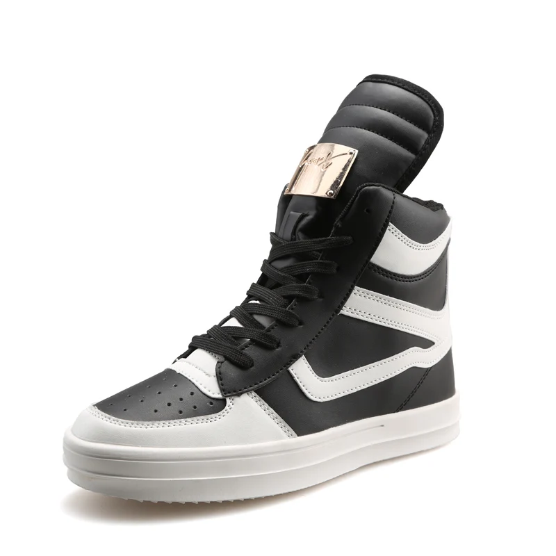 NEW autumn leather high help board shoes Men classic Skateboarding