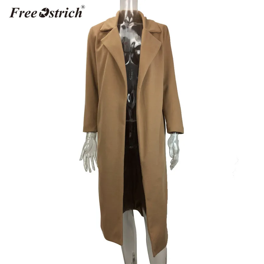Зимнее длинное шерстяное пальто, женский плащ, однотонный тонкий кардиган, верхняя одежда, пальто, повседневное пальто, casaco feminino D35