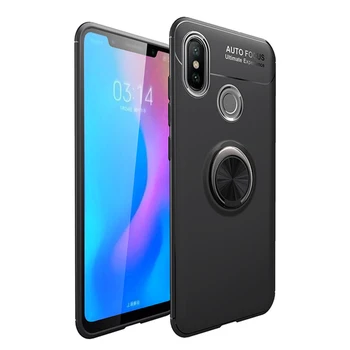 

100pcs Car Holder Stand Magnet Ring Case For Xiaomi Redmi Note 8 Pro 8A 8T 7 7A K30 360 Rotating Adsorption Soft TPU Back Cover