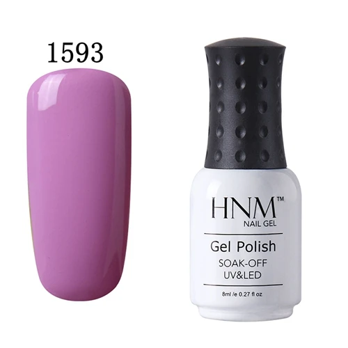 HNM 8 мл УФ гель лак для ногтей, Гелевый лак Полупостоянный Soak Off ногтей гель для ногтей База Top Coat гель лак - Цвет: 1593