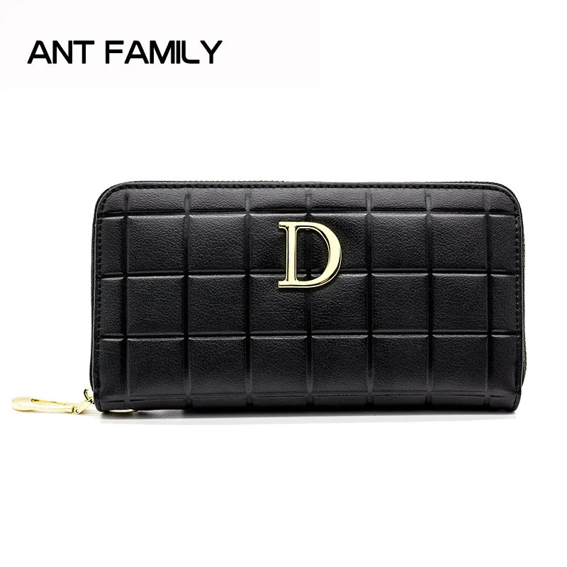 

Fashion Plaid Genuine Leather Womens Wallets and Purses with Phone Ladies Leather Long Zippers Wallets Large Capacity Clutch