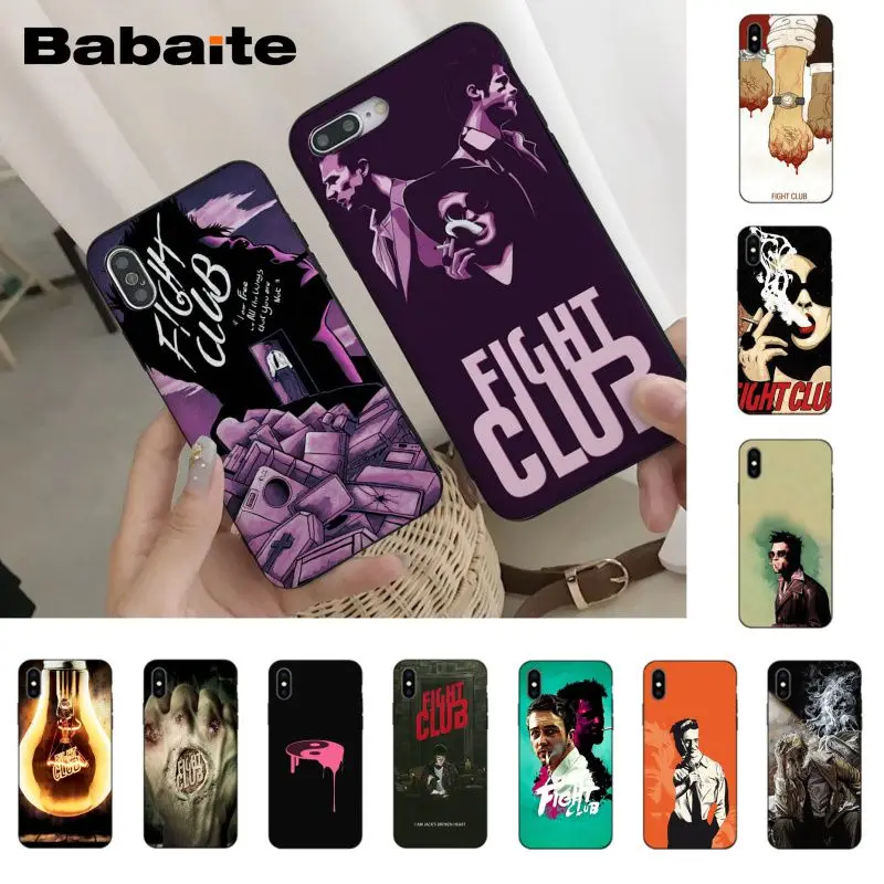 Babaite Fight Club movie чехол для телефона чехол для iPhone 6S 6plus 7plus 8 8Plus X Xs Xr XsMax 5 5S 5C SE11 11pro 11promax