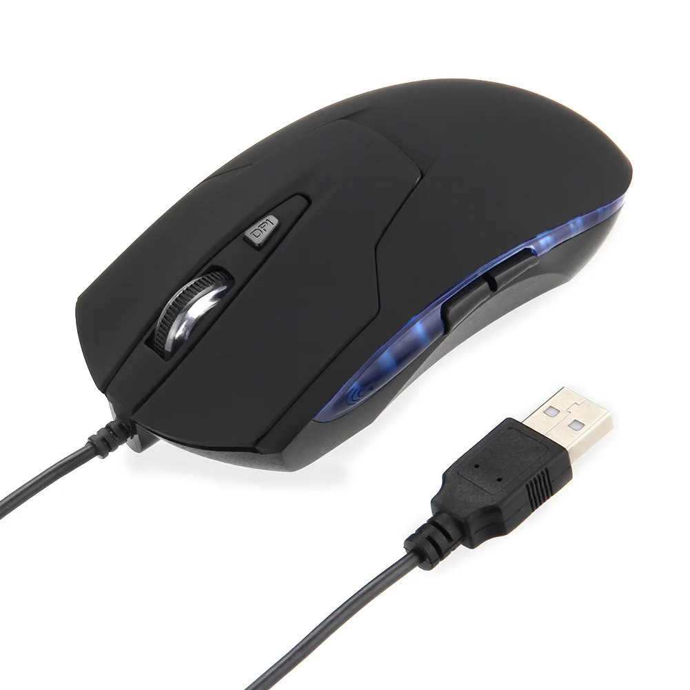 Светодиодный USB Проводная игровая мышь 6 кнопок Регулируемая оптическая компьютерная мышь 2400 dpi для игрового ноутбука ND998