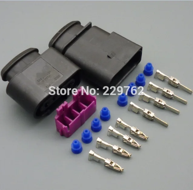 Shhworld sea1sets 4pin 1J0973724 1J0973824 4 пути автомобильный Водонепроницаемый Электрический разъем Ремонтный комплект чехол для audi для VW