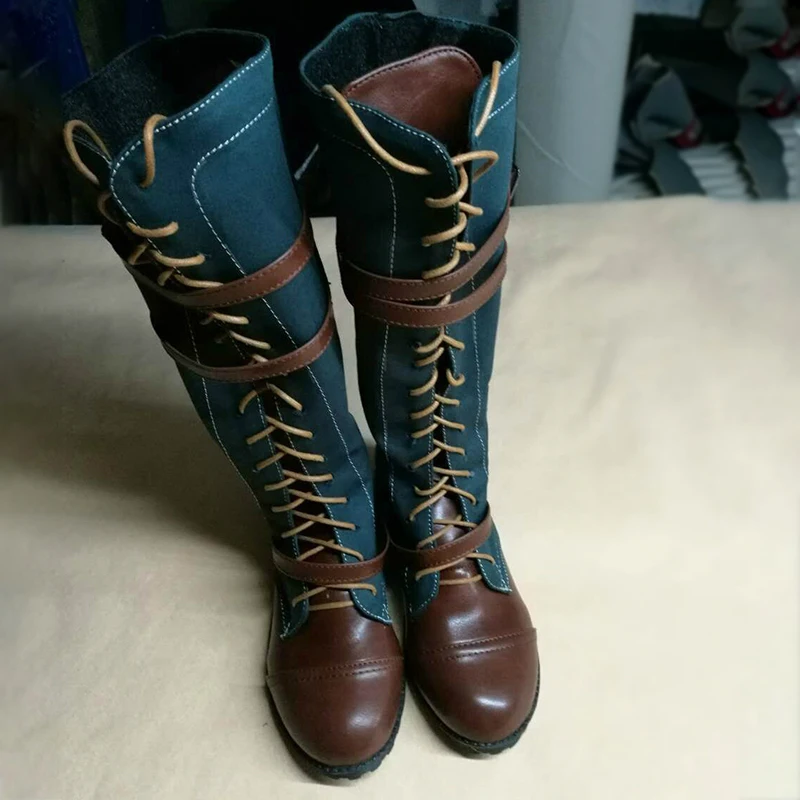 mid calf boots block heel