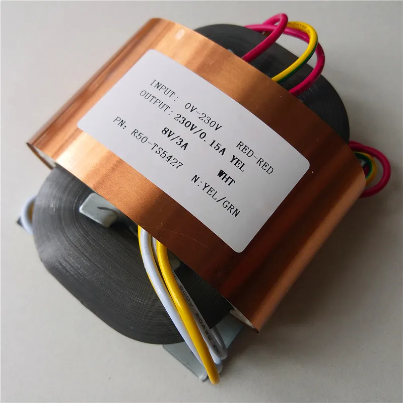 230V 0.15A 8V 3A R Core Transformer 60VA R50 custom ...