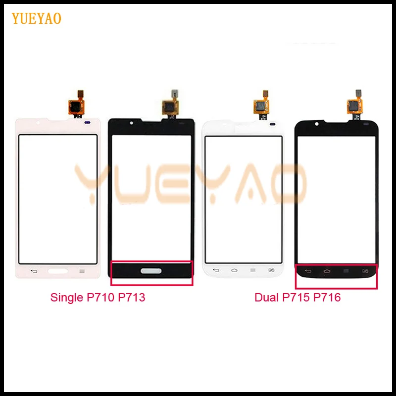 4.3&quot For LG Optimus L7 II P710 and 2 Dual P715 P716 LCD Touch Screen Digitizer Sensor Outer Glass Lens Panel Replacement | Мобильные