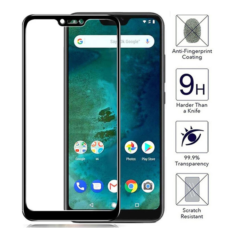 2 шт. Защитное стекло для Xiaomi mi a2 lite светильник защита экрана полное покрытие закаленное стекло на xio mi a 2 2 lite mi a2lite