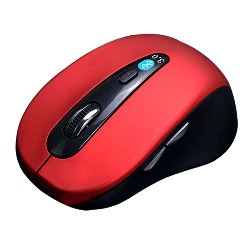 

Wireless Mouse For Pc Mini Optical Gaming Mouse Bluetooth 3.0 6D 1600Dpi Without Battery Red Plastic