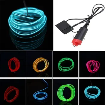 

POSSBAY 3M EL Wire Neon Glow Light Strip + 12V Inverter Home Vehicle Car Shop/Store Party Parade Decoration