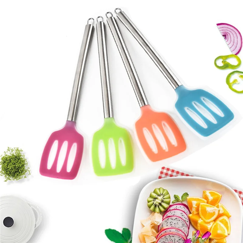 Silicone Fried Turner Heat Resistant Nonstick Slotted Turners Utensil Frying Pan Pot Shovel Spatula Scoop Cooking Tool
