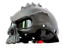 Hot Punk Skull Motorcycle Helmet Half Face Helmet Motorbike Capacetes Casco Retro Casque CG489