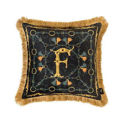 Роскошная Подушка, евро подушка с кисточкой, чехол, цветочный геометрический бархат, этнический яркий стул, постельные принадлежности Coussin Home - Цвет: 5