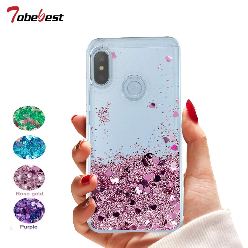 

Dynamic Qicksand Glitter Liquid Case For Xiaomi Mi A1 A2 Lite Coque Redmi Note 6 5 7 Pro Redmi 6 Pro 6A 5Plus S2 Silicone Cover