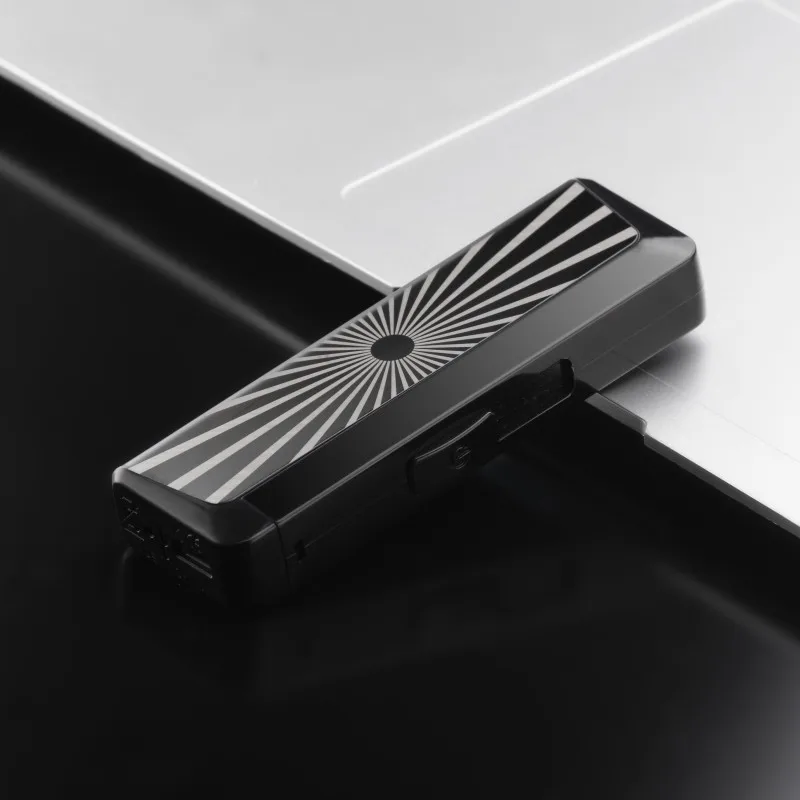 Портативная Мини Электронная USB Зажигалка двойной дуговой цилиндр можно положить в сигаретную коробку ветрозащитная перезаряжаемая зажигалка