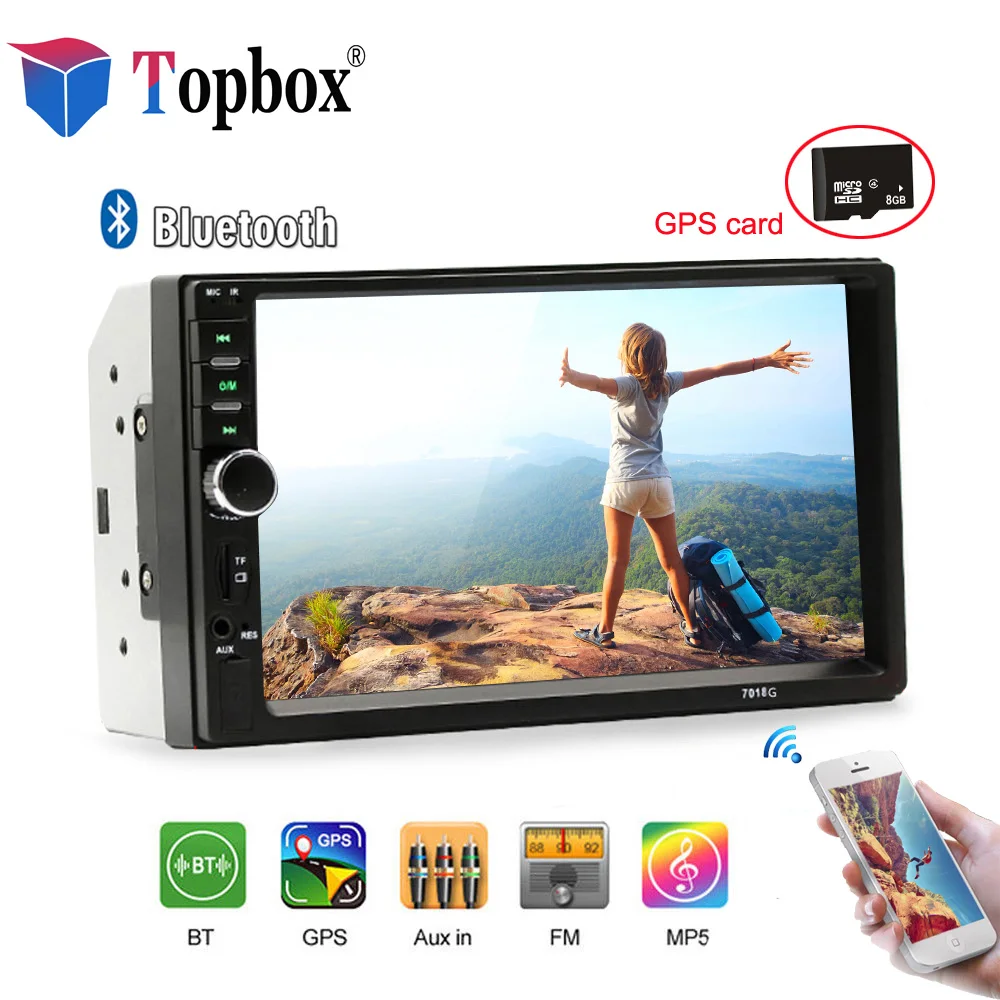 

Camecho 7" Car Multimedia Player 2Din MP5 Player Touch Screen RadioGPS Navigaiton Car Radio Bluetooth Autoradio with Rear Camera