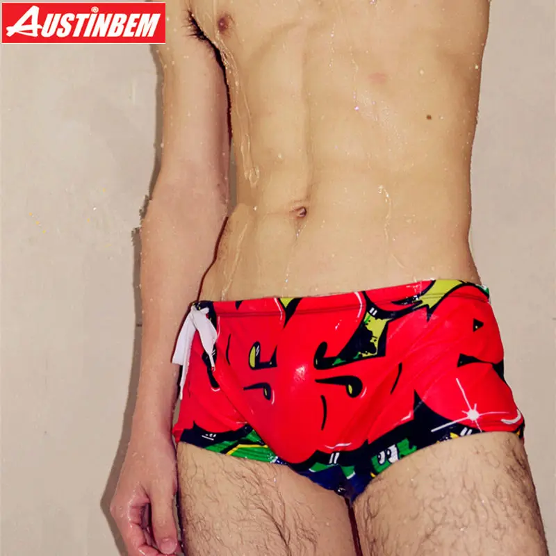 

Austinbem Gay Mens Swimwear Men Swimming Trunks For Bathing Swimming Shorts Swimsuit Man Sexy Swim Trunks Boxer MELTING Sunga XL