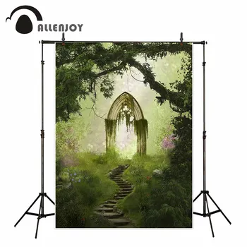 

Allenjoy photography backdrops Arches tree ladder forest wonderland children background background for photography photo booth