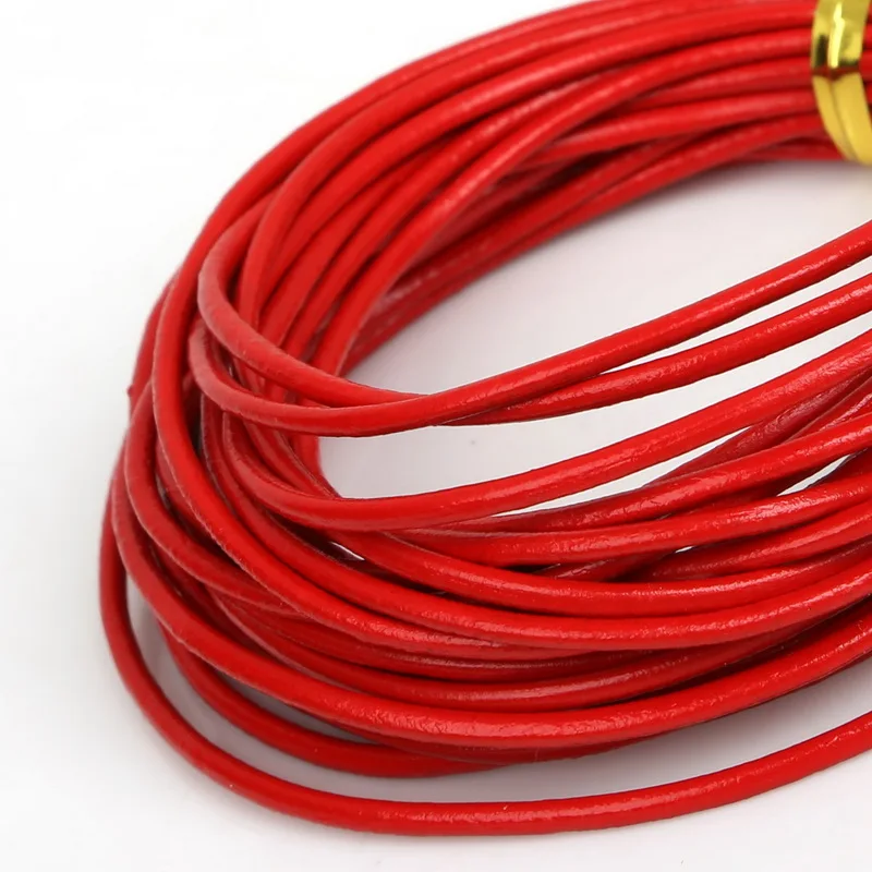 10m Solid Real Leather Rope String Cord Necklace For Jewelry Finding 1.5mm ni