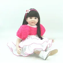 22 inch 55 cm baby reborn Silicone dolls, lifelike doll reborn babies toys Beautiful girls holiday gift