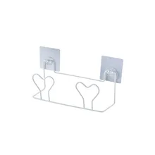  Bathroom seamless stickers double shoe rack wrought iron slippers shelf rack creative wall wall-mounted shoe storage rack 