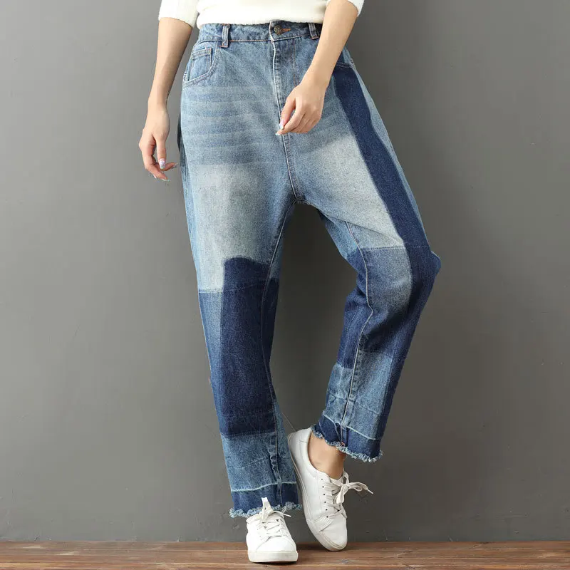 women's bleach wash jeans
