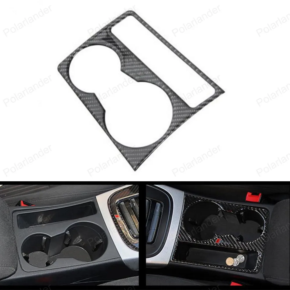 Carbon Fiber 3D Stickers Water Cup Holder Frame Trim Cover