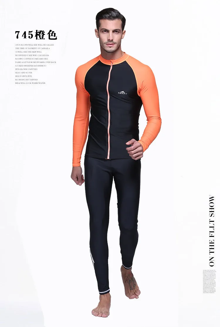 SBART водолазный костюм составной мужской длинный гидрокостюм с рукавами одежда на молнии Медузы для серфинга мужские солнцезащитные Купальники Купальник футболка