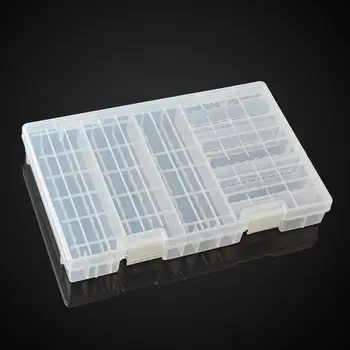 

New Battery Holder Case Hard Plastic Storage Box Rack Transparent for AAA AA C&D 9V