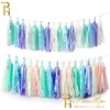 Wedding Decoration Iridescent Paper Tassel Garland For Mermaid Baptism Birthday Baby Shower Decorations Unicorn Party ► Photo 3/6