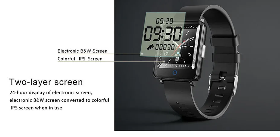 COLMI Dual Screen Smart Watch Men Blood Pressure Clock IP67 Waterproof Smartwatch Activity Fitness Tracker For android IOS phone 2