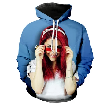 

2018 Men/Women Hoodies USA Singer Ariana Grande 3D Printed Pocket Hoodie O-Neck Hooded Sweatshirt Fashion Jacket