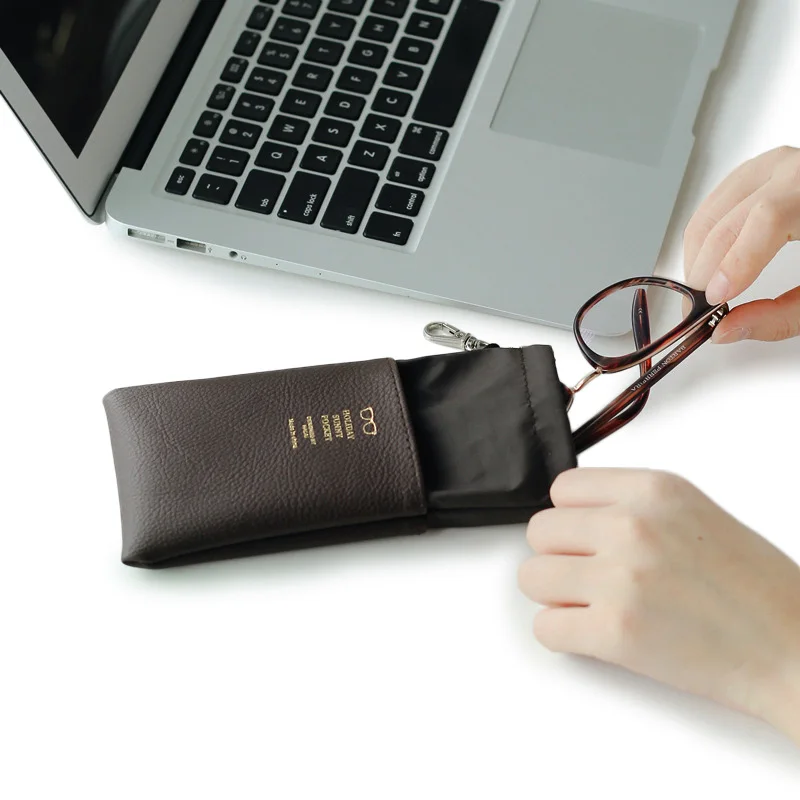 Leather Stitching Glasses Storage Bags Portable Travel Drawing Pocket Phone Polyester Organizers Glass Case Eyewear Accessories (3)