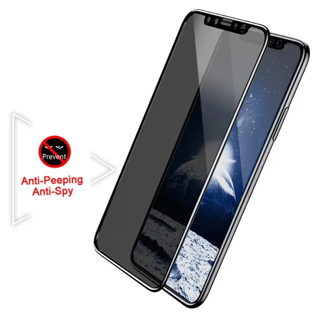Anti Glare Screen Protector For iPhone X 3D Soft Edge Anti Peeping