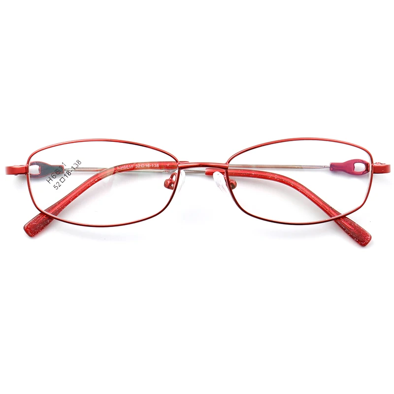 SUNNY spot Новые металлические женские модели с памятью оптические очки оправы могут быть оснащены близорукостью анти-синие очки - Цвет оправы: RED