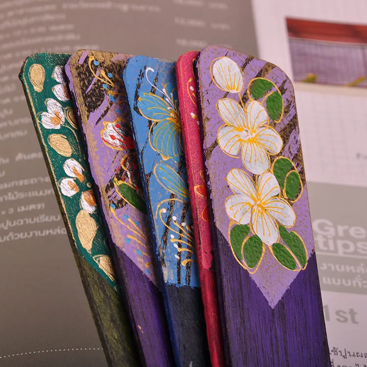 bookmark Thai mango bookmarks for book wood hand painted crafts creative book marker wholesale