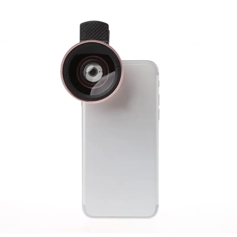 

Aluminum Alloy 2in1 Lens 0.45X Wide Angle+12.5X Macro Lens Mobile Phone Camera Lens Kit with Clip For iPhone Samsung Xiaomi Smar