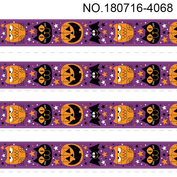 10 метров-разных размеров-Рождество/Хэллоуин лента-Рождественская елка/тыквы печатная корсажная лента