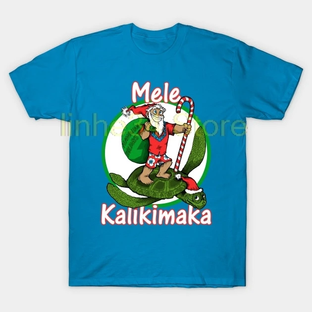 

2019 new Christmas t-shirt Winter-Hawaiian Santa T-Shirt Stranger Things Design T Shirt Casual Cotton O-Neck