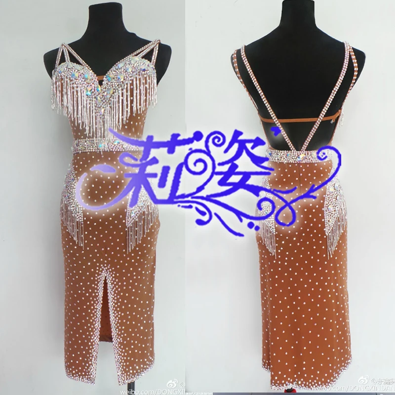 

Latin Dance Dress Salsa Tango Cha cha Ballroom Rhinestone 2017 Women NEW Latin salsa Tango Rumba Cha cha Samba Ballroom Dance