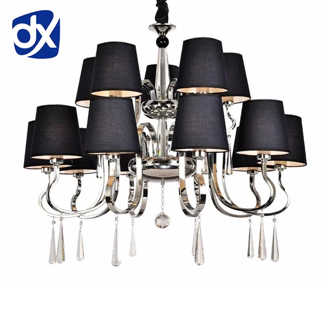 Moderne Kronleuchter Schwarz Stoff Lampenschirm Kronleuchter Moderne ... Moderne Kronleuchter Schwarz Stoff Lampenschirm Kronleuchter Moderne ...