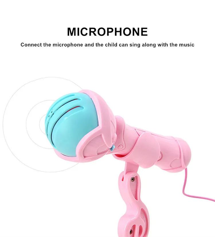 Anos de Educação do Bebê Brinquedos Instrumento Musical Mini Microfone Piano Iluminação Efeitos Sonoros Reprodução Multimídia 1-6 Pianoforte 13 efeitos sonoros reprodução multimídia 1-6 anos de educação do bebê pianoforte