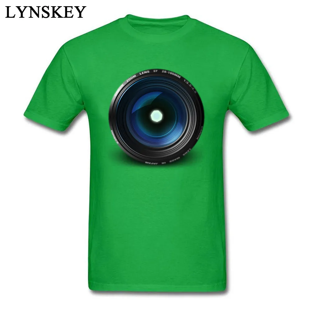 T-shirts Summer Short Sleeve Special Round Neck Cotton Tops Shirts Design Fall Camera Lens Clothing Shirt for Men Top Quality Camera Lens green