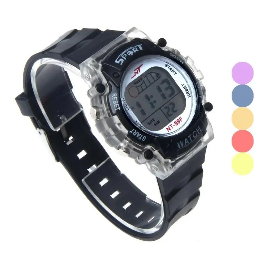 Gofuly лучшие продажи красочные Chirdren светодиодный спортивные часы модные повседневные электронные наручные часы горячие часы для детей