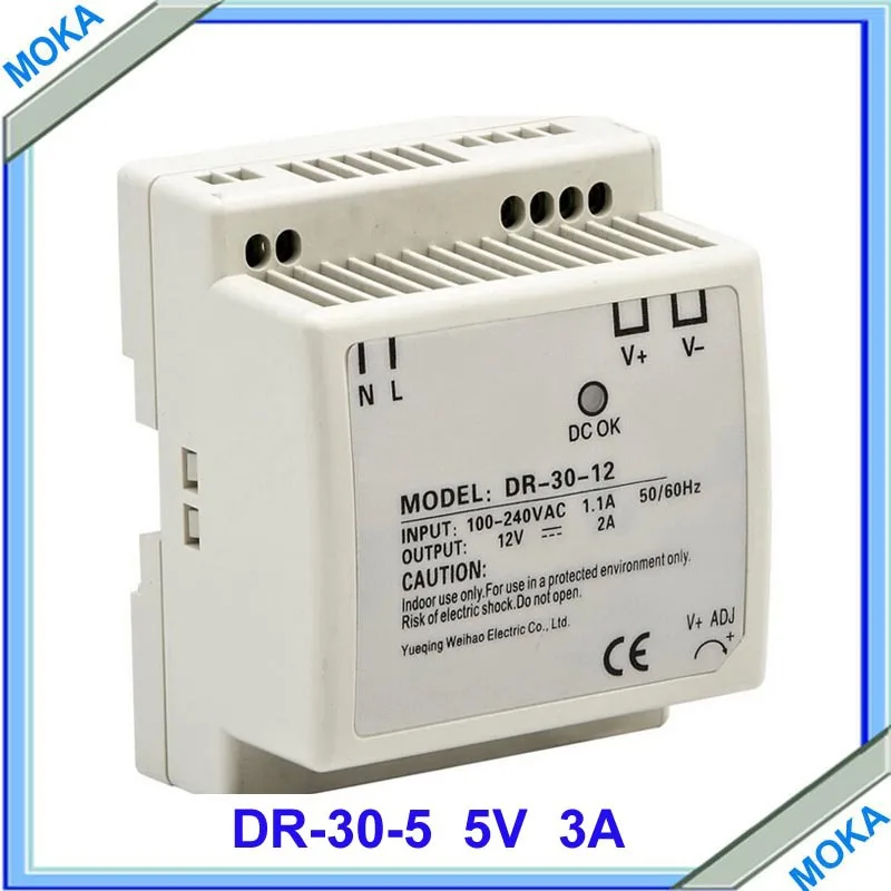 

Switching power factory supply DR- 30-5 3A single output guide rail type LED switching power supply CE Approved