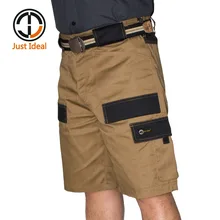 Для мужчин s повседневные шорты летние бермуды мульти карман рабочие шорты хаки черный для мужчин брендовая одежда плюс размер высокое качество ID657